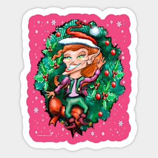 Christmas Elf Sticker